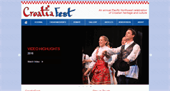 Desktop Screenshot of croatiafest.org